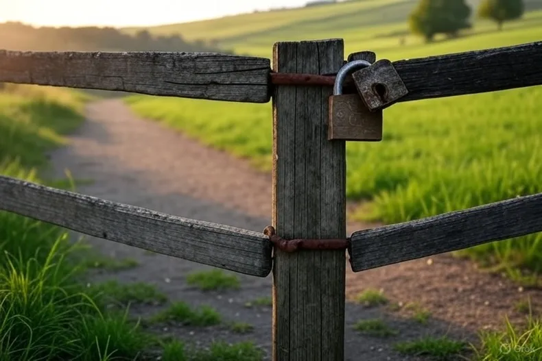 bloqueo con candado acceso a terrenos y nego la llave diciendo que habia otro camino suprema ordena restablecer paso.webp