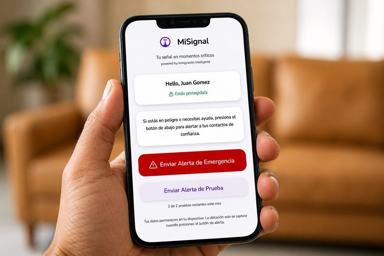 App Mi Signal, creada por chilena que notifica a cercanos si fuiste detenido por ICE en Estados Unidos.&nbsp;