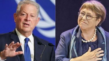 Al Gore y Michelle Bachelet.&nbsp;