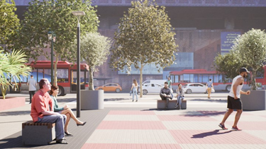 Remodelaciones a explanadas, parques, acceso a Metro y gran ciclovía en Nueva Alameda