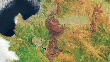 Muestran desde el espacio las cicatrices que dejó el fuego en las laderas de Viña y Quilpué