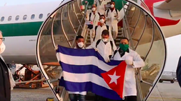 VIDEO | Entre aplausos llega la brigada médica cubana para ayudar a combatir el coronavirus en Italia