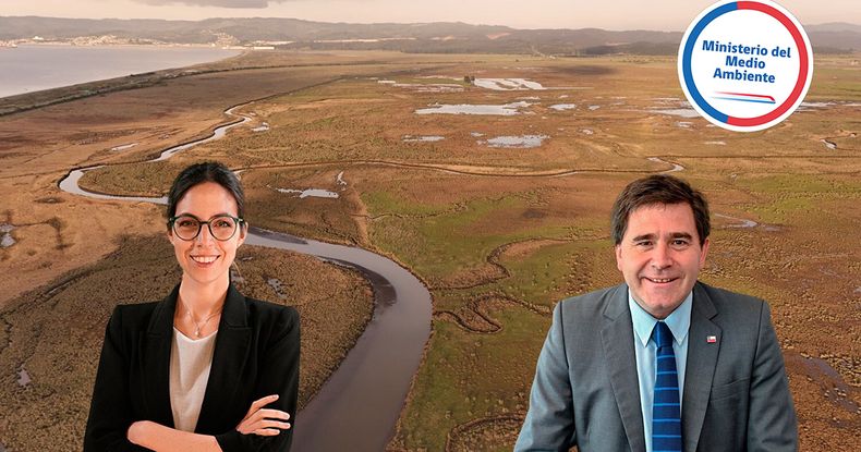 Ministra del Medio Ambiente, Francisca Toledo, y ex vocero ambiental de Kast, Ricardo Irarrázaval&nbsp;