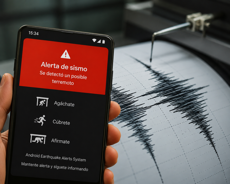 Alerta de temblor de Android - Captura de video