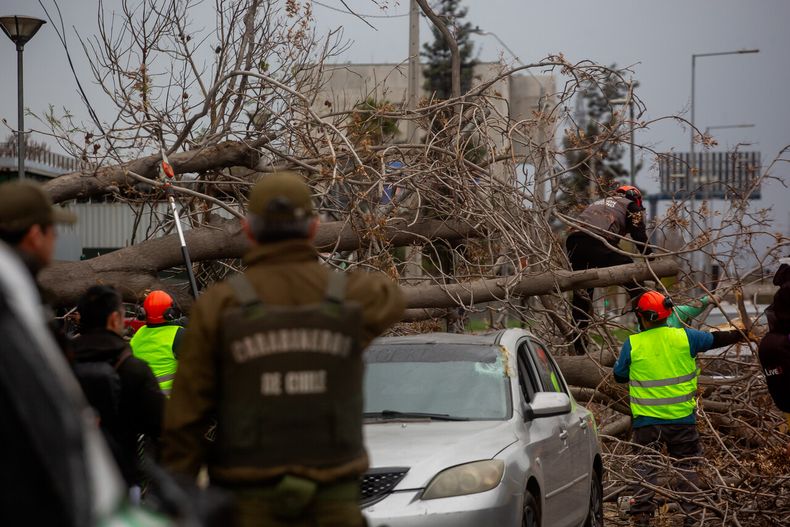 Viento catabático en Santiago - Agencia Uno