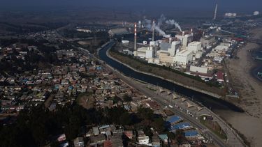 Actividad industrial en la Bahía de Quintero.&nbsp;