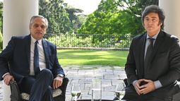 Con caras de pocos amigos: Así fue la primera reunión entre Alberto Fernández y Javier Milei
