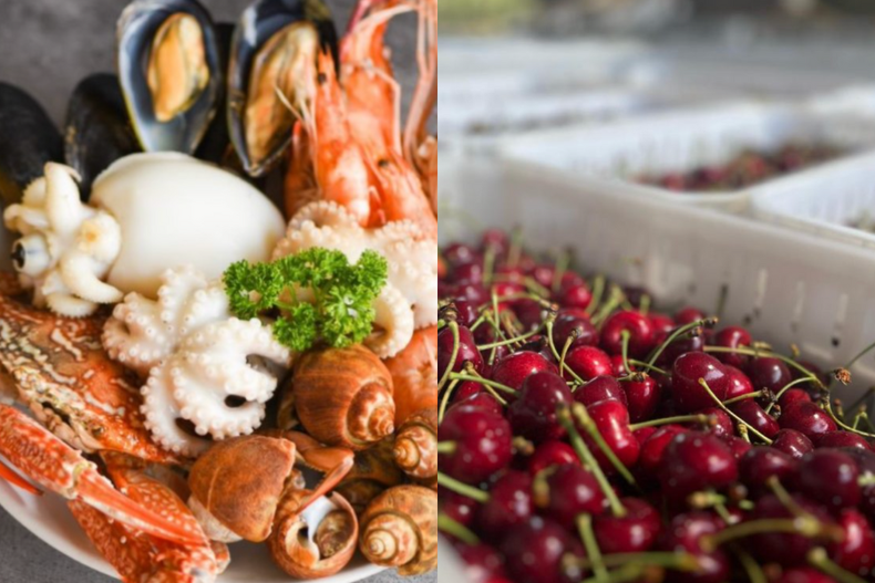 productos de mar y frutas en 170 paises exportaciones de alimentos chilenos crecen 3,6 .png