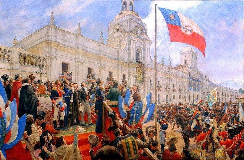 Proclamación y jura de la Independencia de Chile, por&nbsp;Pedro Subercaseaux (1945) / Crédito: Wikimedia Commons&nbsp;