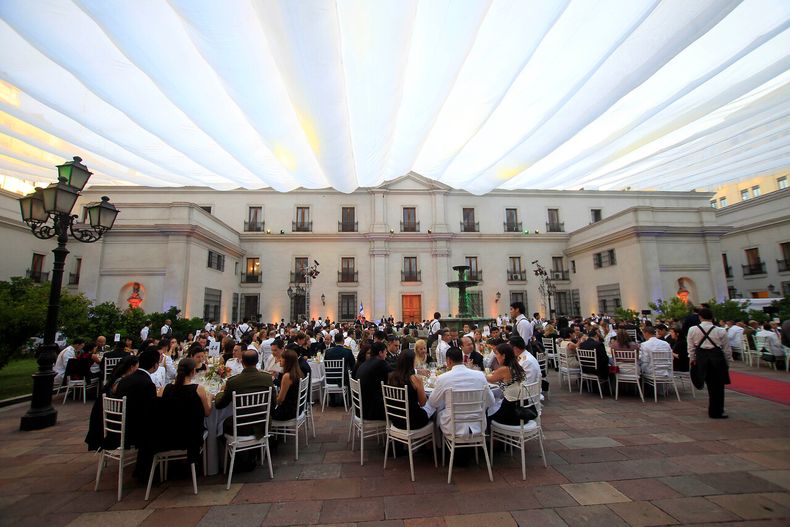 Imagen de archivo de una cena en el Palacio de La Moneda - Agencia Uno