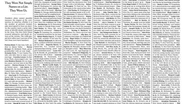 Revelan la intensa trastienda de la elaboración de la conmovedora portada de The New York Times con las víctimas del COVID-19 en EE.UU.
