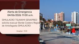 Simulacro de terremoto y tsunami en Antofagasta es organizado por Senapred - Redes Sociales Simulacro de terremoto y tsunami en Antofagasta es organizado por Senapred - Redes Sociales
