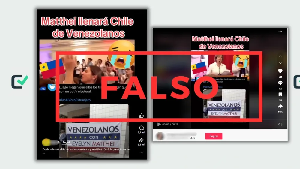 FALSO: Matthei no dijo que será la presidenta de los venezolanos, video fue recortado