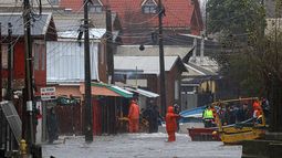 Inundaciones por marejadas en Penco.&nbsp;