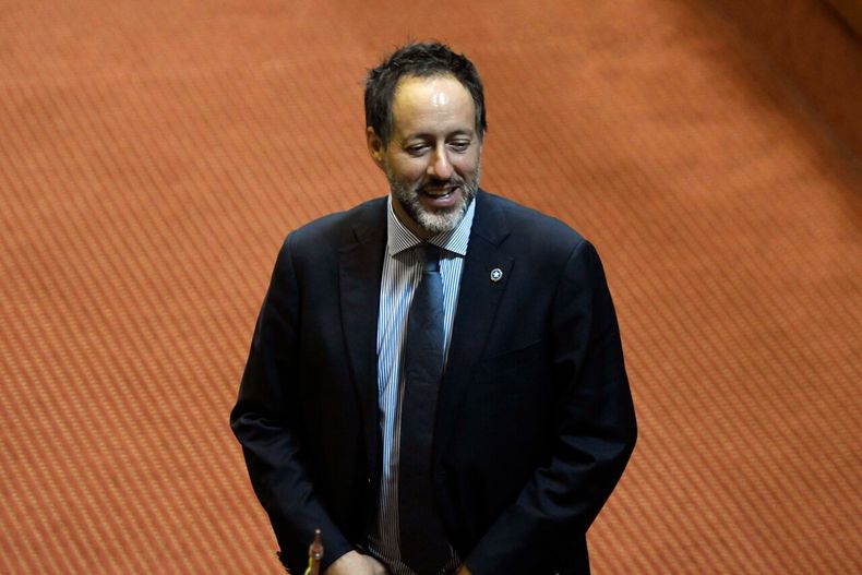 Cristóbal Urruticoechea, durante la sesión de la Cámara de Diputados