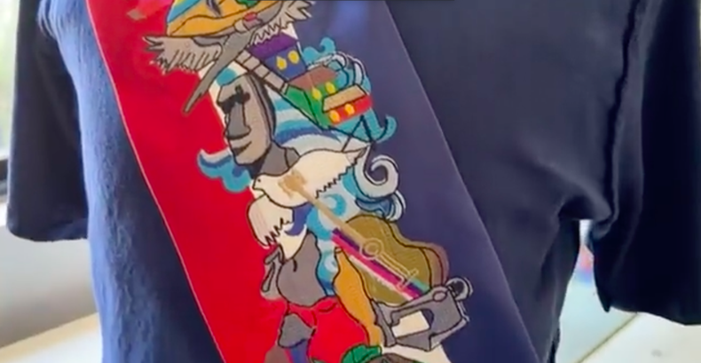 Banda presidencial realizada por el Sindicato Revolucionario Textil.png