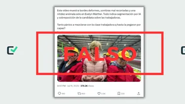 Un video de Evelyn Matthei en una frutícola fue ralentizado para parecer que fue hecho con IA